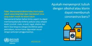 Read more about the article BAHAYA!! Penggunaan Disinfektan terhadap Manusia